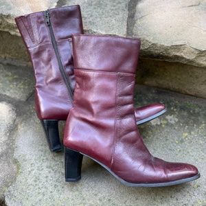 Leather booties made in Italy